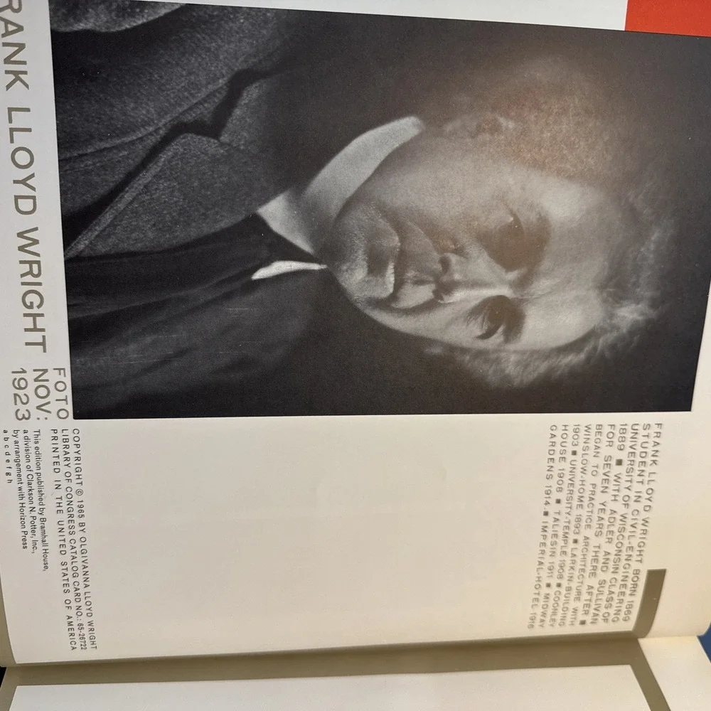 The Work of Frank Lloyd Wright Wendingen Ed 1965 Hardcover Architecture Book